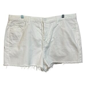 7 For All Mankind Monroe Cutoff Shorts White 33
